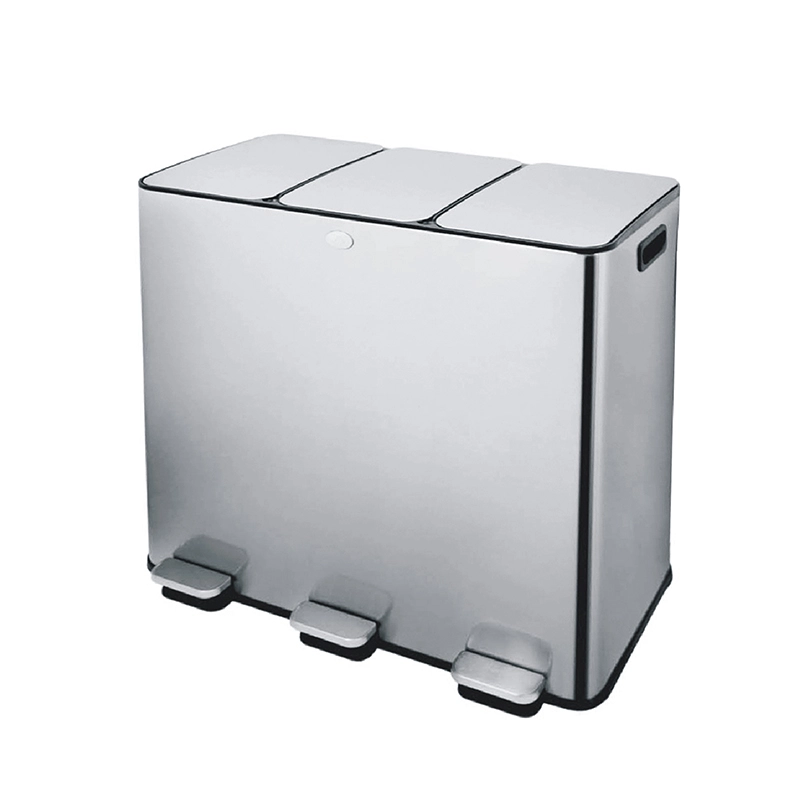 Recycle Pedal Bin-3 Compartments 60l