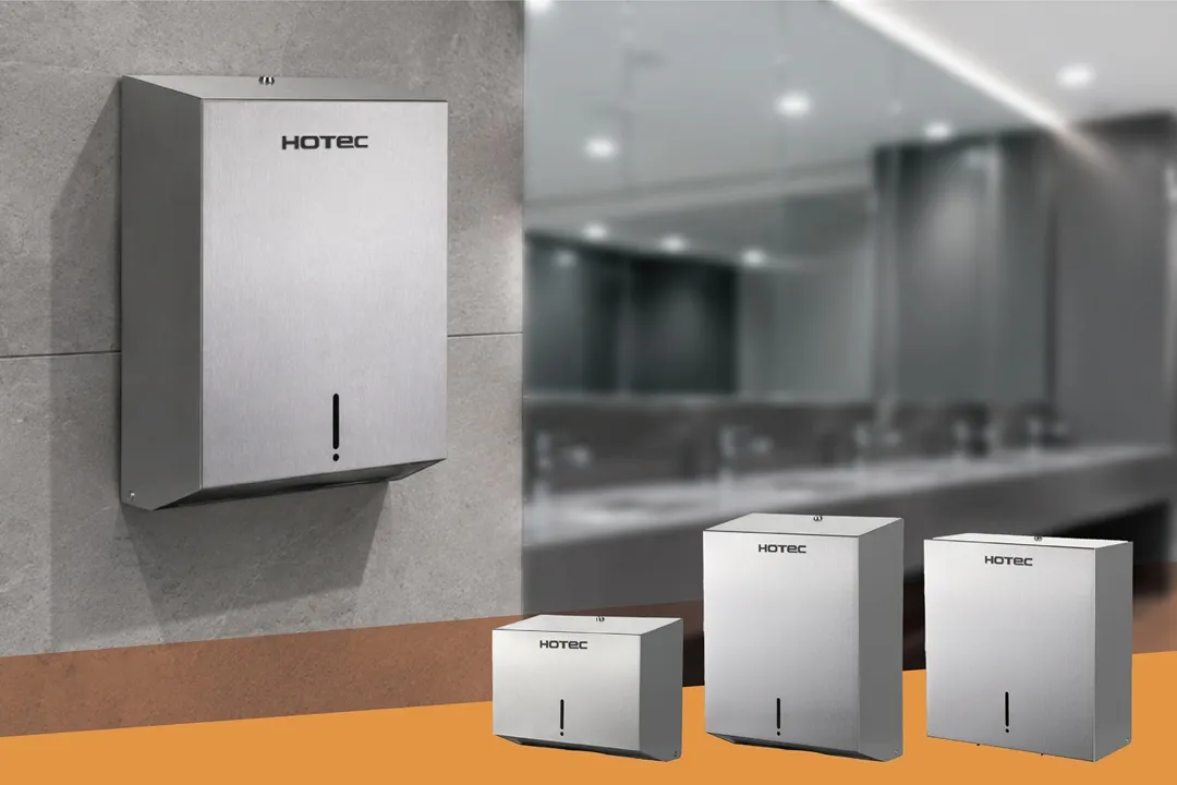 Redefining Premium Texture | HOTEC's New Seamless Stainless Steel Paper Dispensers