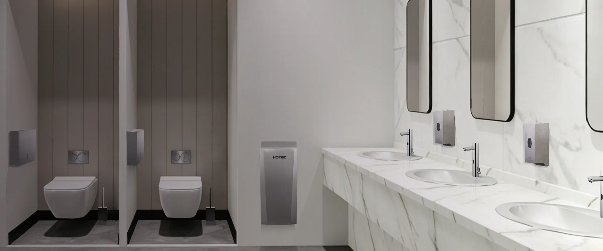 Overall 304 STAINLESS STEEL DUALFLOW HAND DRYER